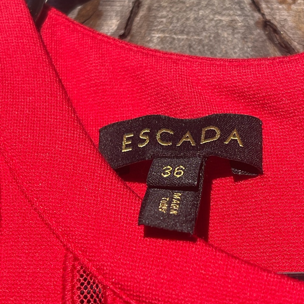 Escada Red Midi Dress - Picture 3 of 16